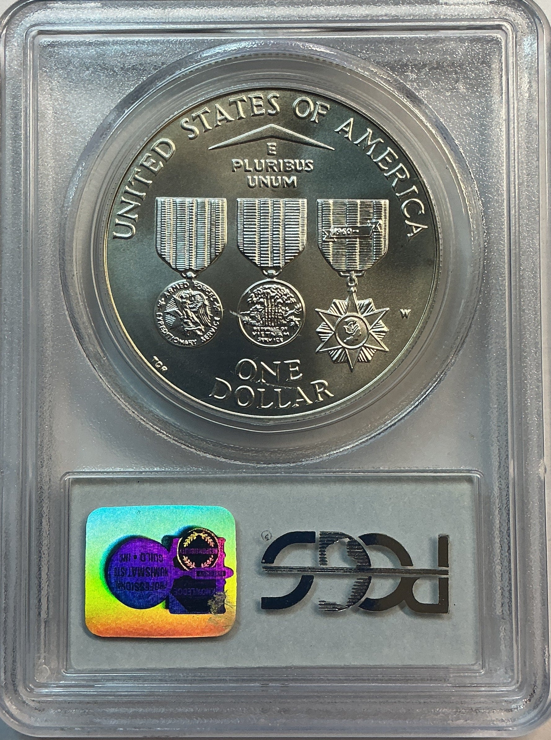 1994-W $1 Vietnam Veterans Memorial, PCGS MS 69, Store #MC001