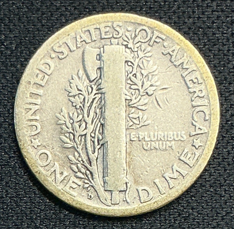 1925-D Mercury Dime, Fine Circulated Coin, Store #DE0537