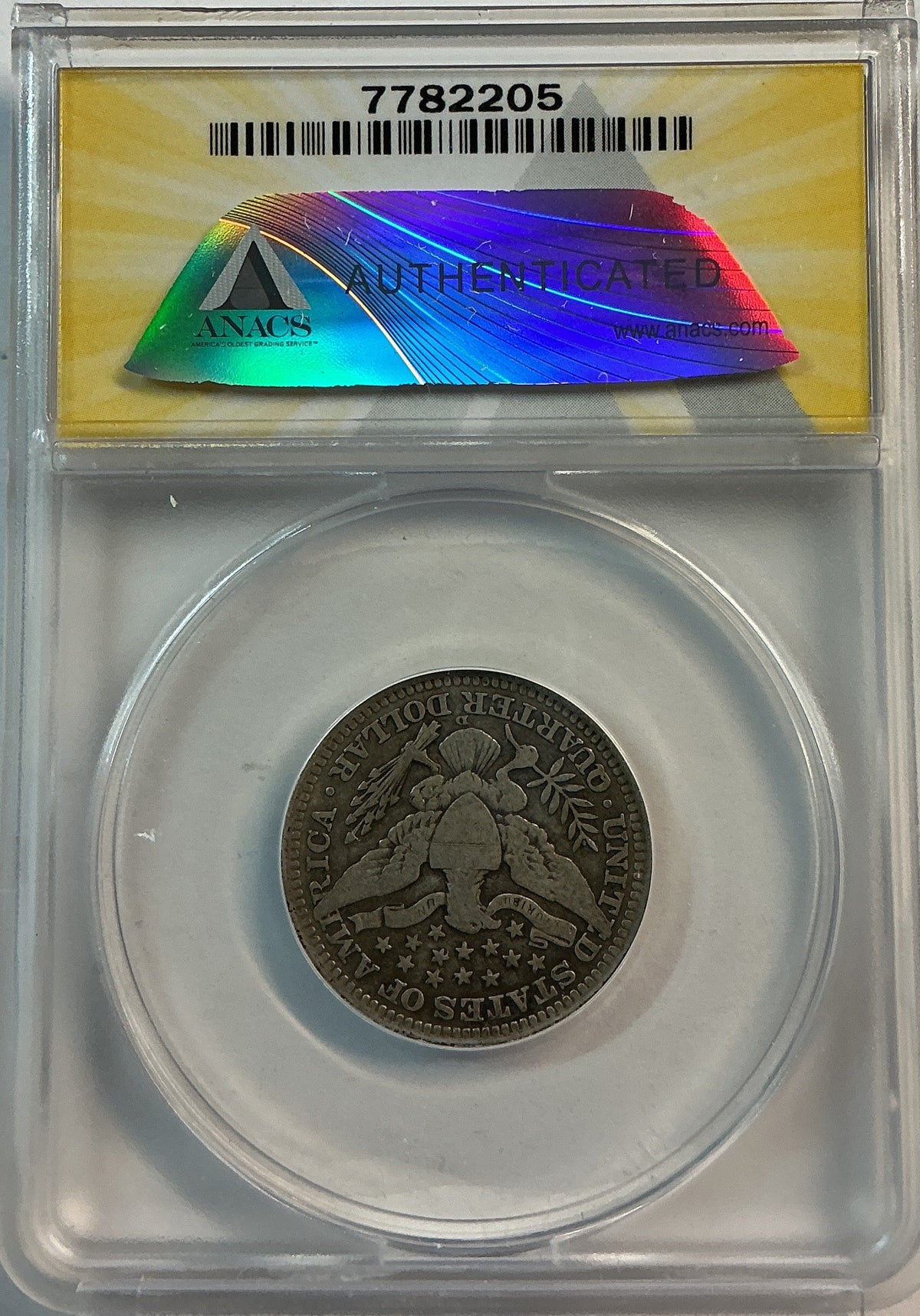 1916-D Barber Quarter, ANACS Very Good 8. Store #QR1481