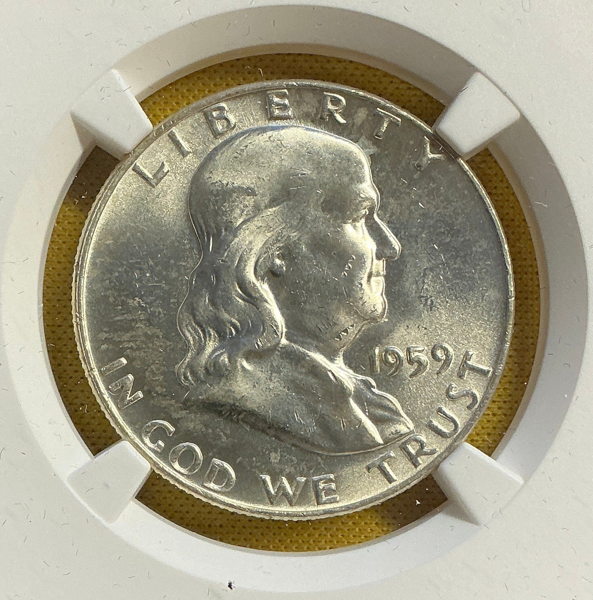 1959-D Franklin Half Dollar, NGC MS 64, Store #HR2108