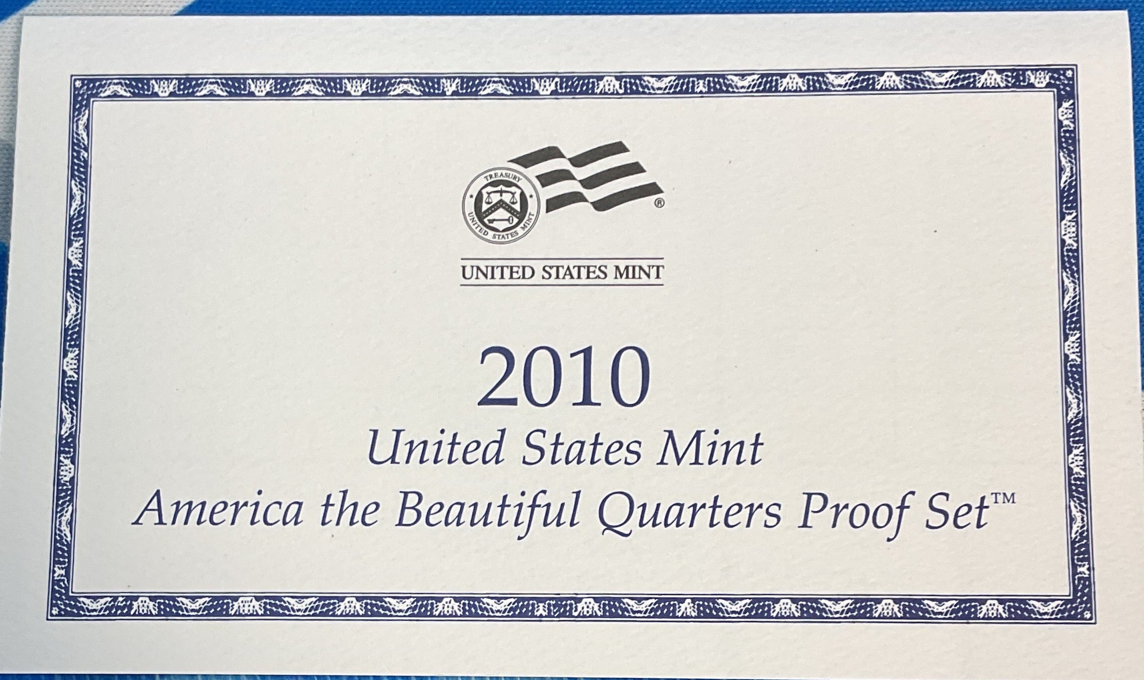 2010 U.S. Mint America the Beautiful Quarters Proof Set, in Original Government Packaging.