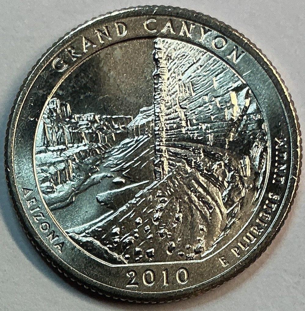 2010-D Brillant Uncirculated, Grand Canyon National Park, Arizona, Washington Quarter