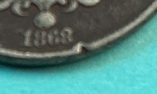 1868 Shield Nickel, Very Fine Circulated Coin, Store #NL0101
