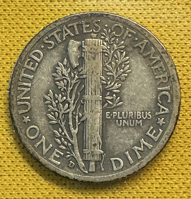1935-D Mercury Dime, Very Fine Circulated Coin, Store #DE0631
