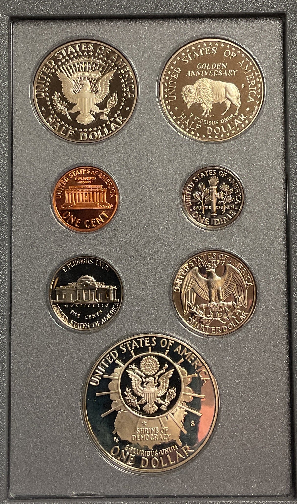 1991 U.S. Mint Prestige Set, Mount Rushmore Anniversary Coins. Store #PT013