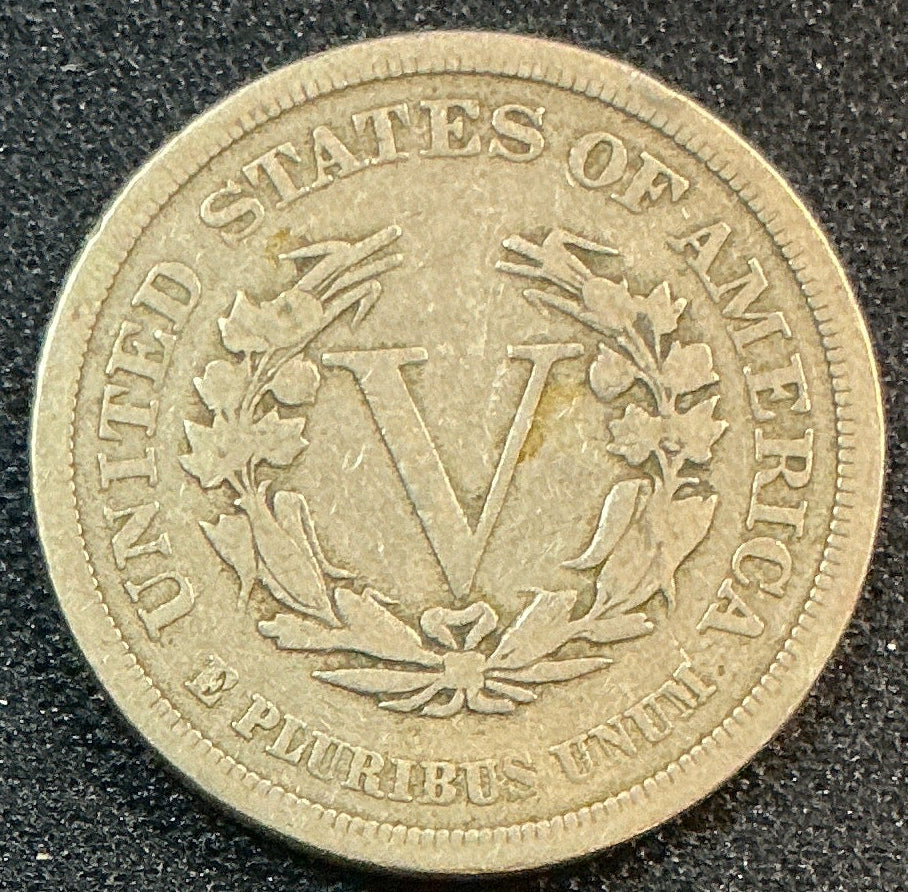 1883 Liberty Nickel., 'No Cents'., Very Good Circulated Coin., Store Sale #NL865