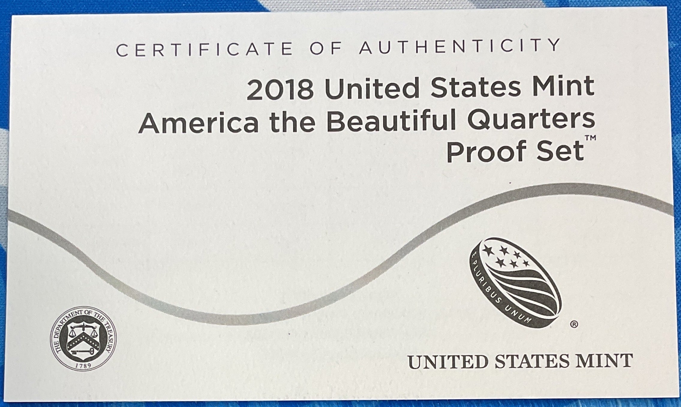 2018 U.S. Mint America the Beautiful Quarters Proof Set, in Original Government Packaging