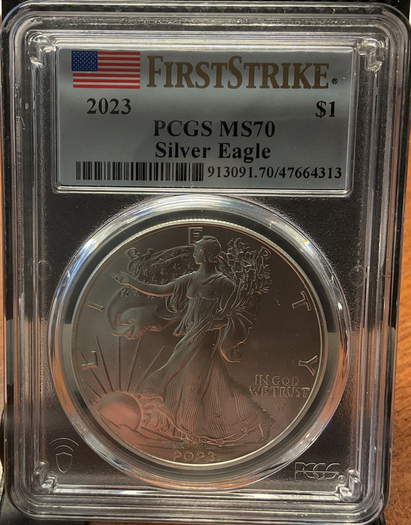 .999 Silver, 1 Troy Ounce, 2023 (W) American Silver Eagle, PCGS MS-70, Store