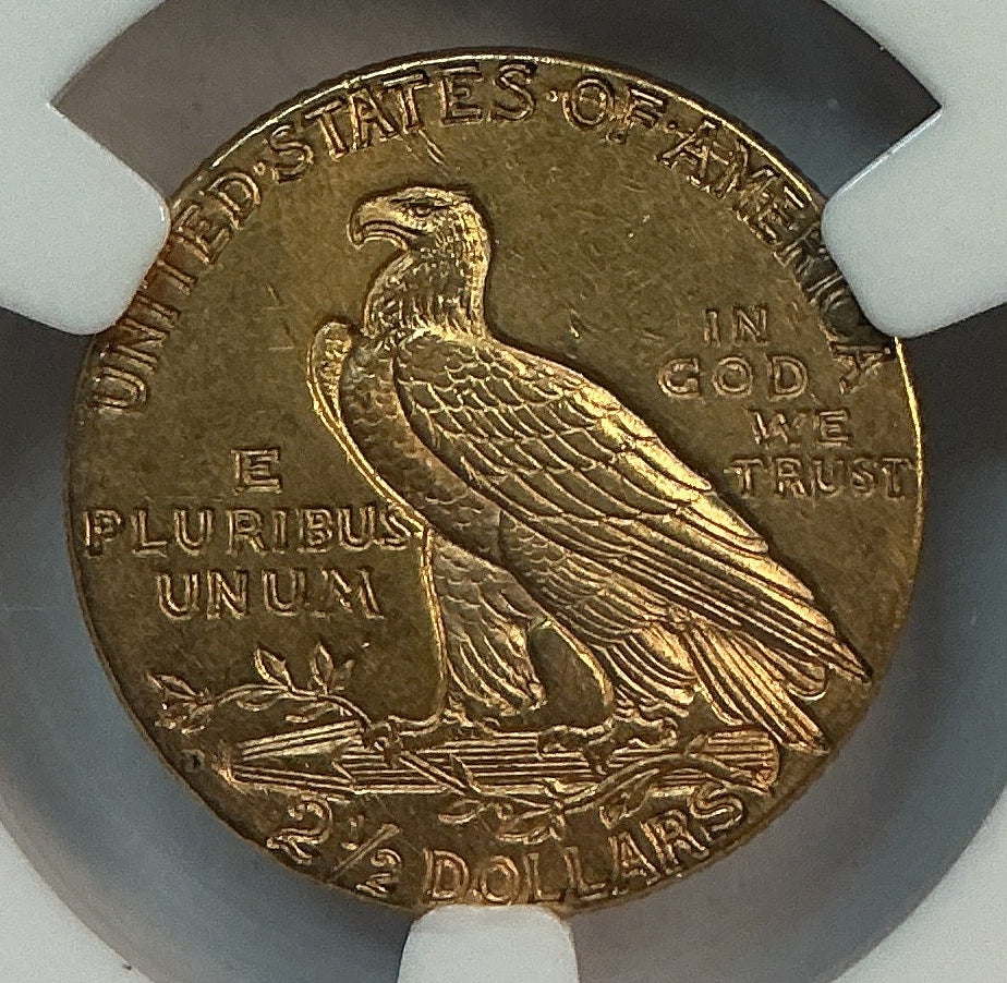 1925-D $2.50 Quarter Gold Eagle, Certified and Graded, NGC MS-63, Store #G0129.