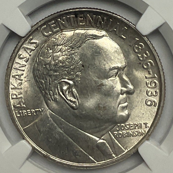 1936 Robinson Silver Commemorative Half Dollar, NGC MS 64, #GEC0071