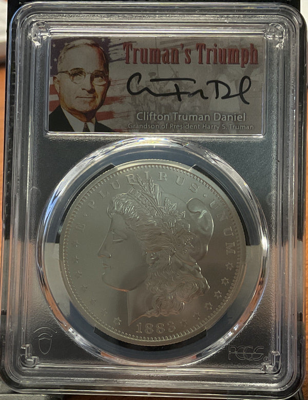 .999 silver, 1 Troy Ounce, 2023 Fiji Privy Morgan Ag, PCGS MS-70, Store #SR054