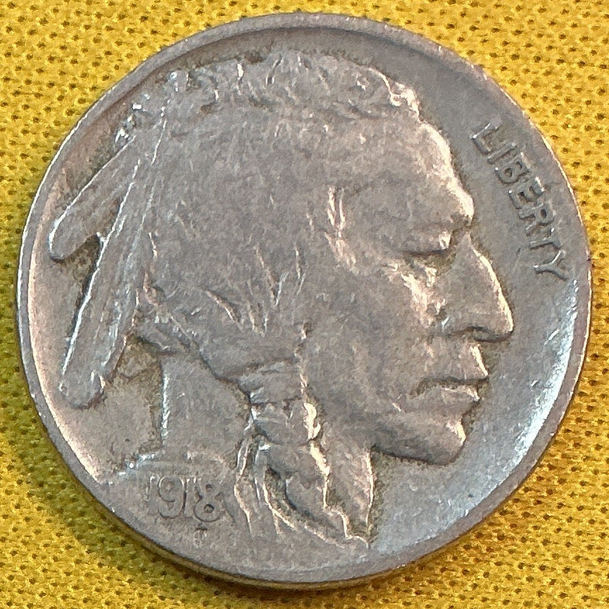 1918-S Buffalo Nickel, Fine Circulated Coin, Store #NL998
