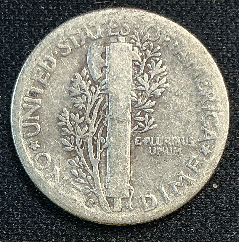 1936-S Mercury Dime, About Good Circulated Coin, Store #DE0643