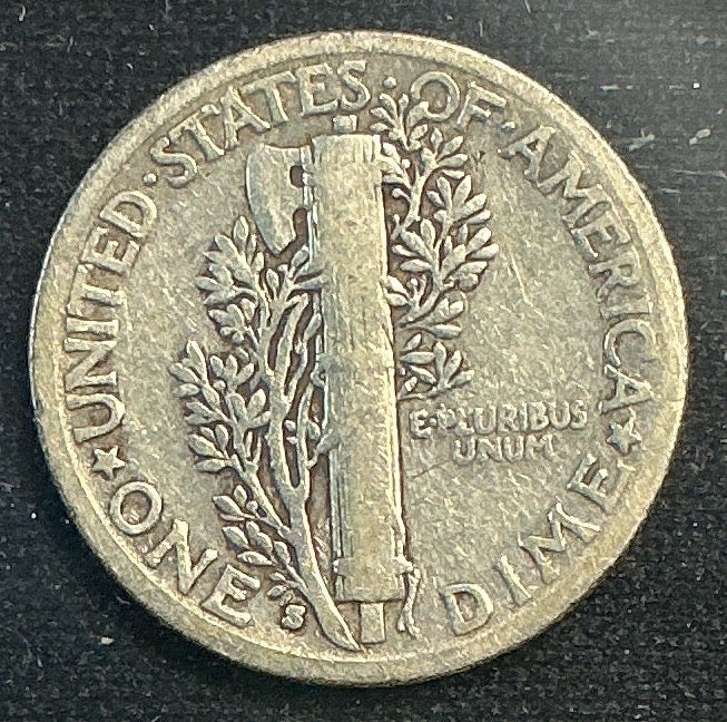 1935-S Mercury Dime, Good Circulated Coin, Store #DE0632