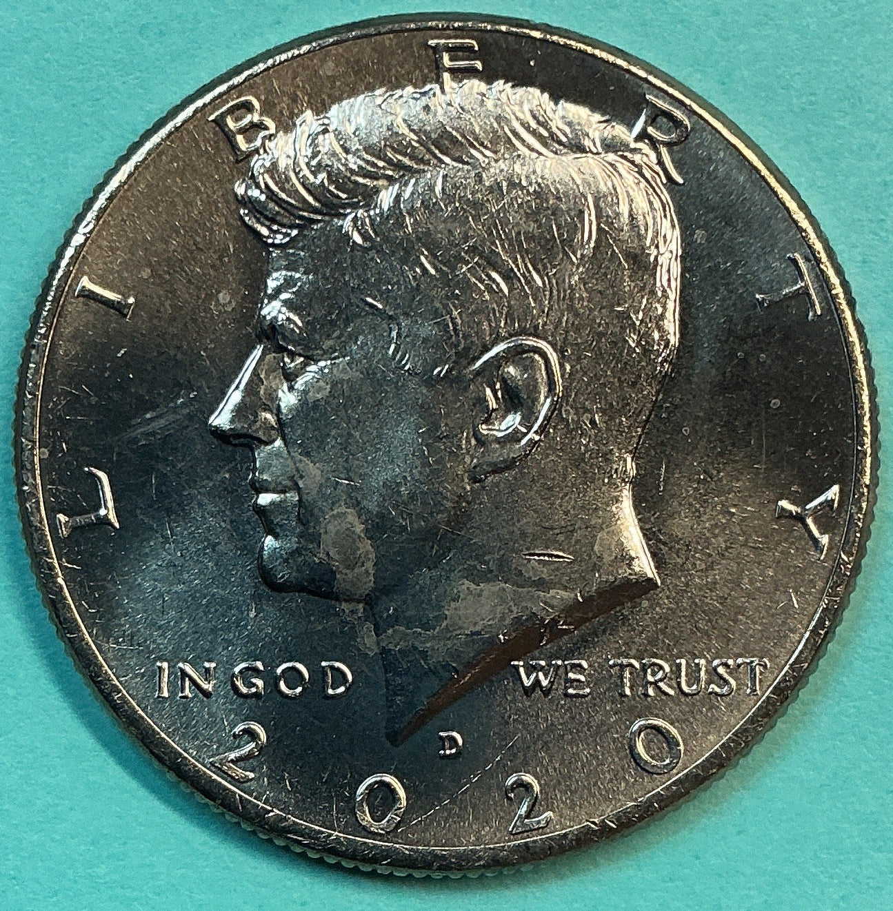 2020-D Kennedy Half Dollar. Modern Half. Gem UN-Circulated. Store #HR1811