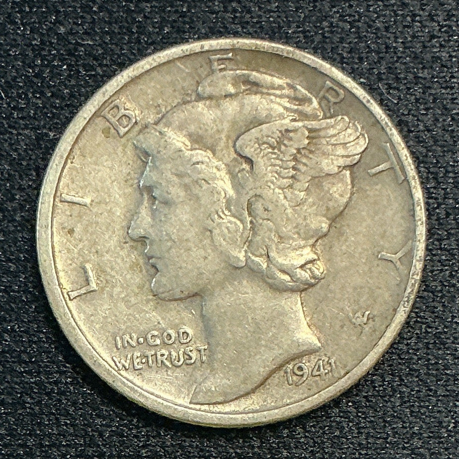 1941-D Mercury Dime, Very Fine Circulated Coin, Store #DE0680