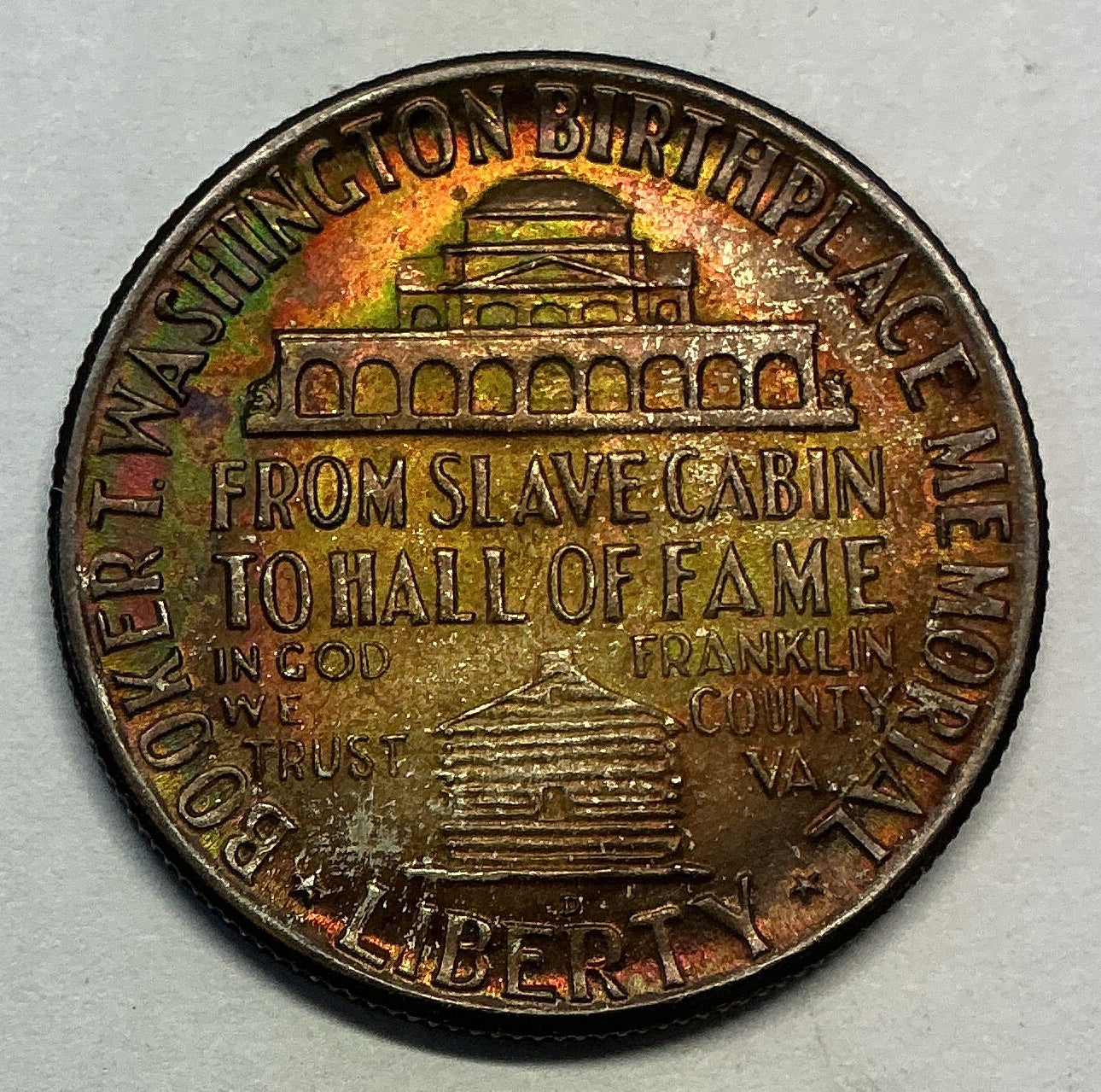 1946-D Booker T. Washington Half Dollar Commemorative, BEAUTIFUL TONING, Store #EC010