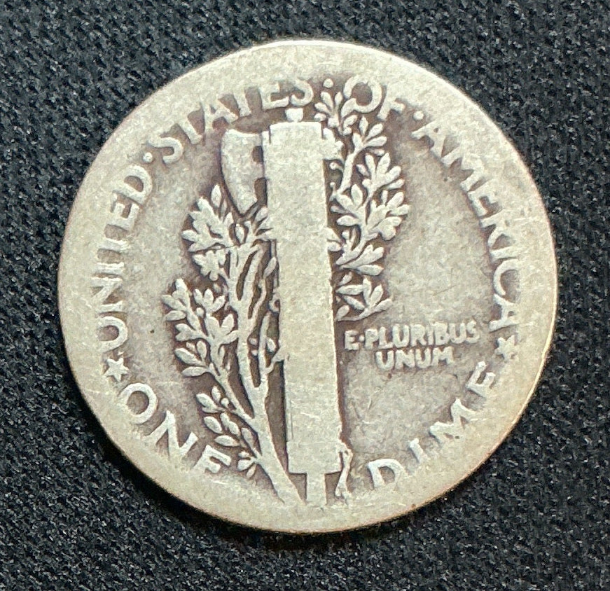 1921 Mercury Dime, KEY DATE, Good Circulated Coin, Store #DE0520