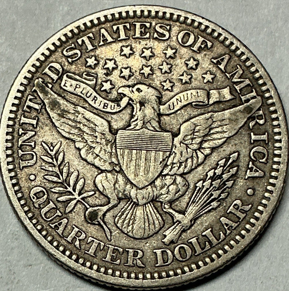 1912 Barber Quarter, Very Fine Circulated Coin, Store #QR1964