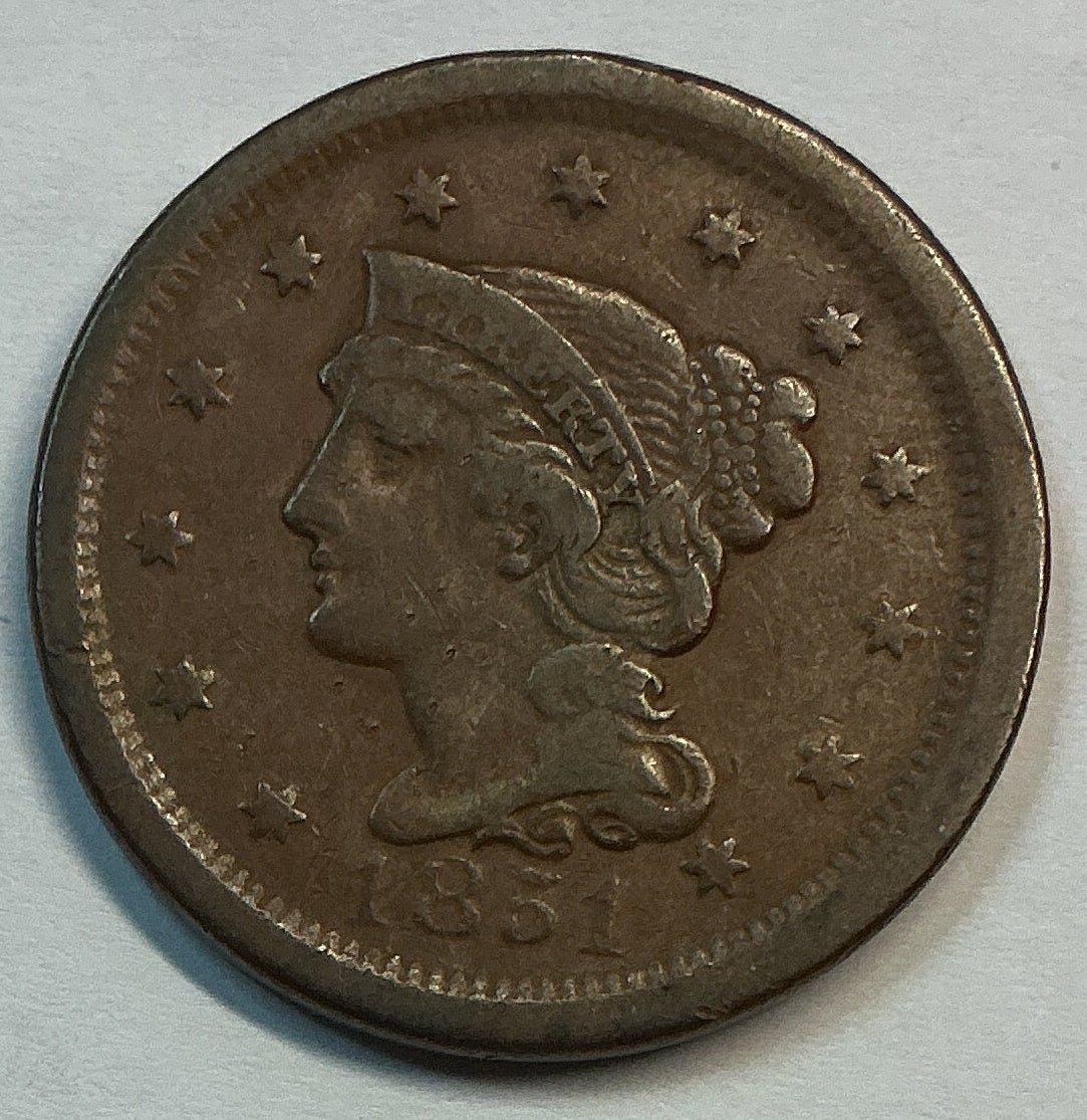 1851 Liberty Head Large Cent.  Affordable Collectible Coin. Store #CT1407