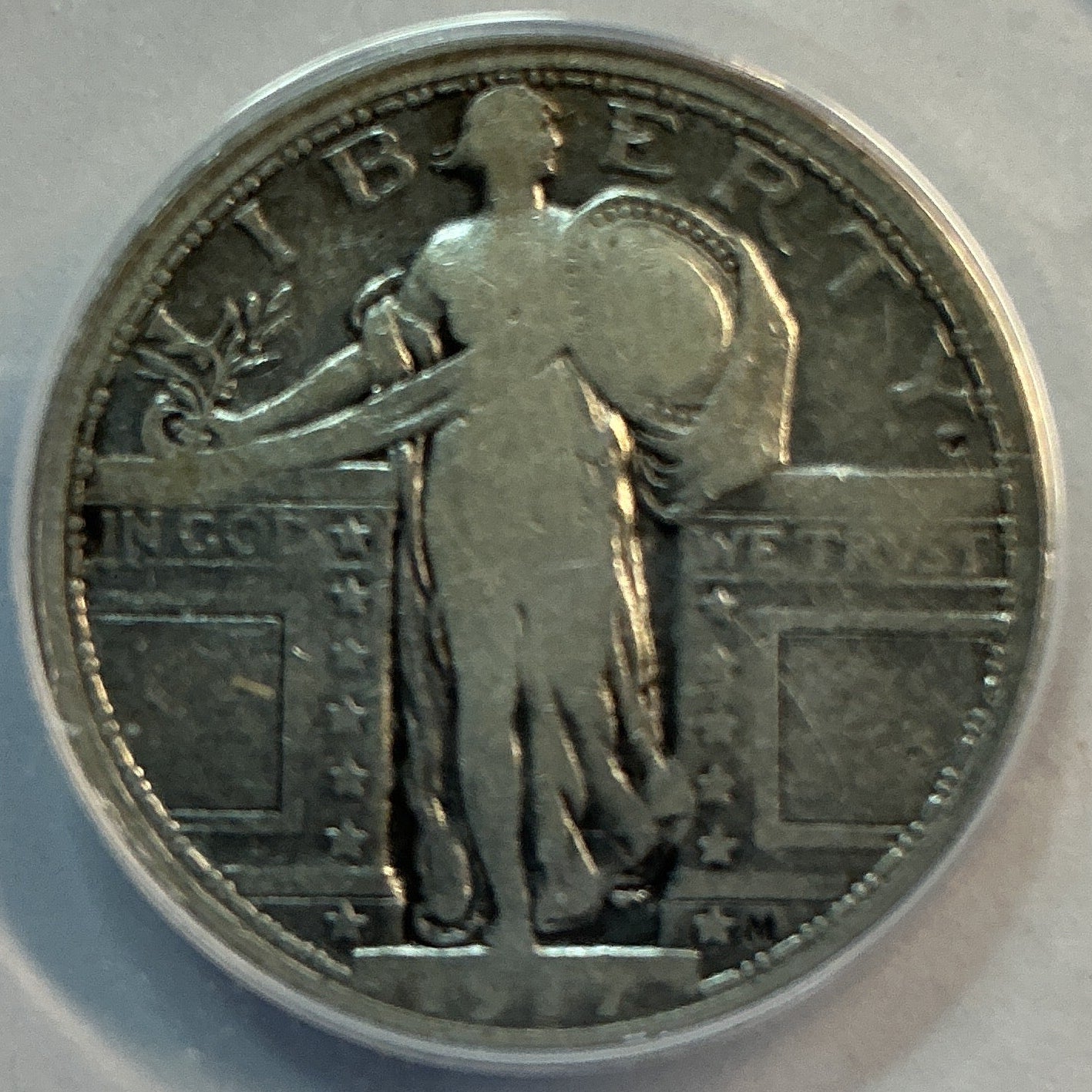 1917 Standing Liberty Quarter., Type-1., ANACS VG-10, Store #QR1600