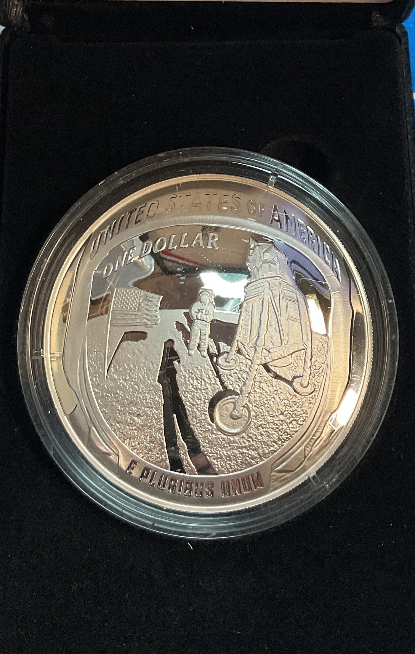 2019 Apollo 11 50th Anniversary 5 Troy Ounce Proof Silver Coin, U.S. Mint, #SR061