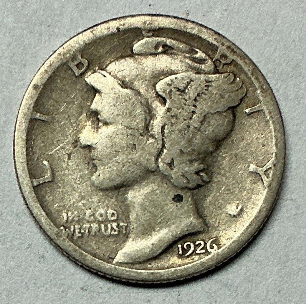 1926-S Mercury Dime, Fine Circulated Coin, Store #DE0965