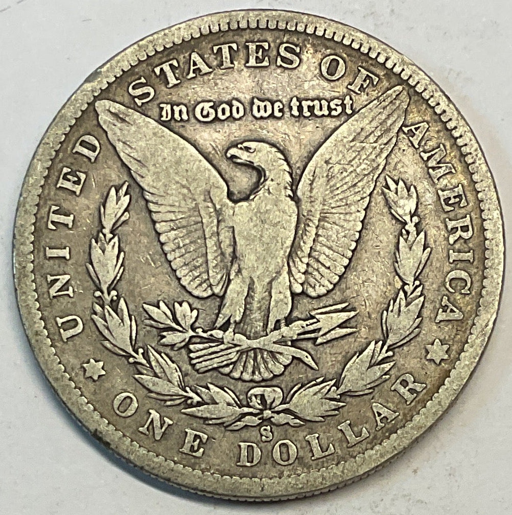 1880-S Morgan Silver Dollar, Very Fine Circulated Coin, Store #DR0875