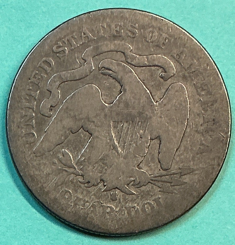 1877-S Liberty Seated Quarter., Good Circulated Details., Store#QR1184