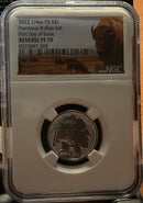 .999 silver, 1 Troy Ounce, 2023 Fractional Buffalo Set, REVERSE PF-70, Store