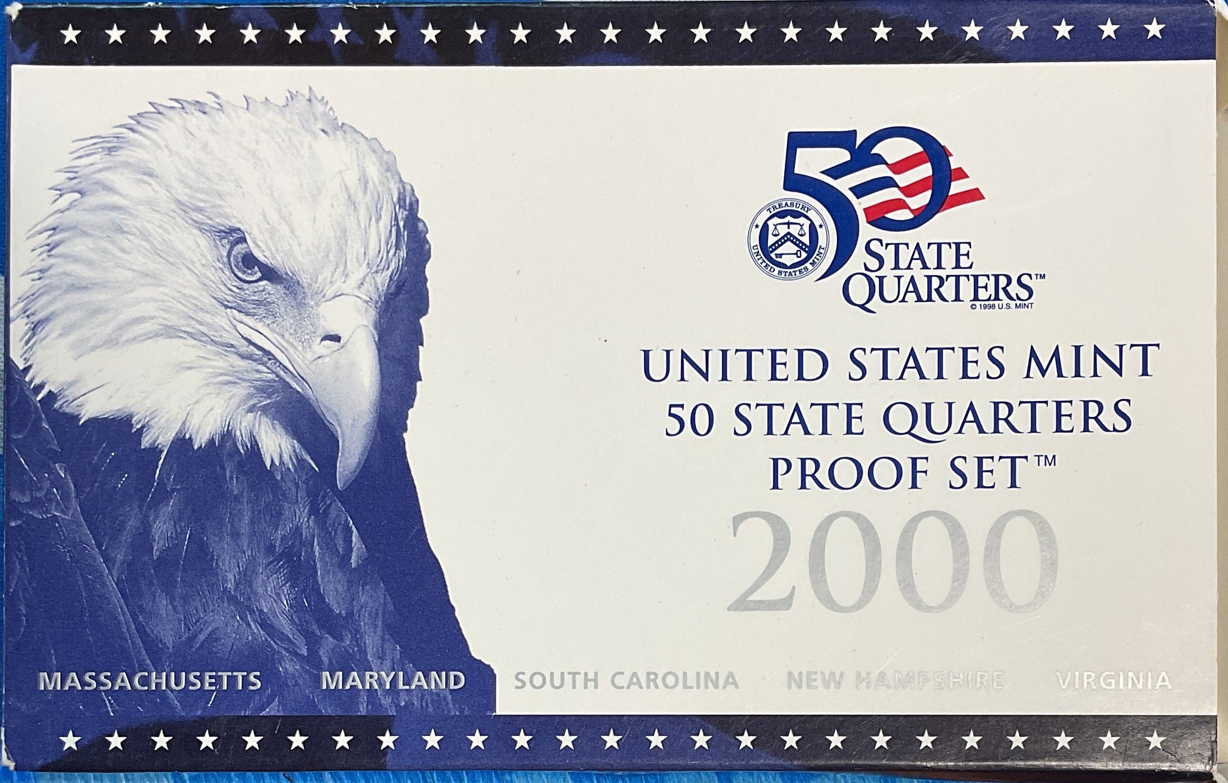 2000 U.S. Mint 50 State Quarters Proof Set, in Original Government Packaging.