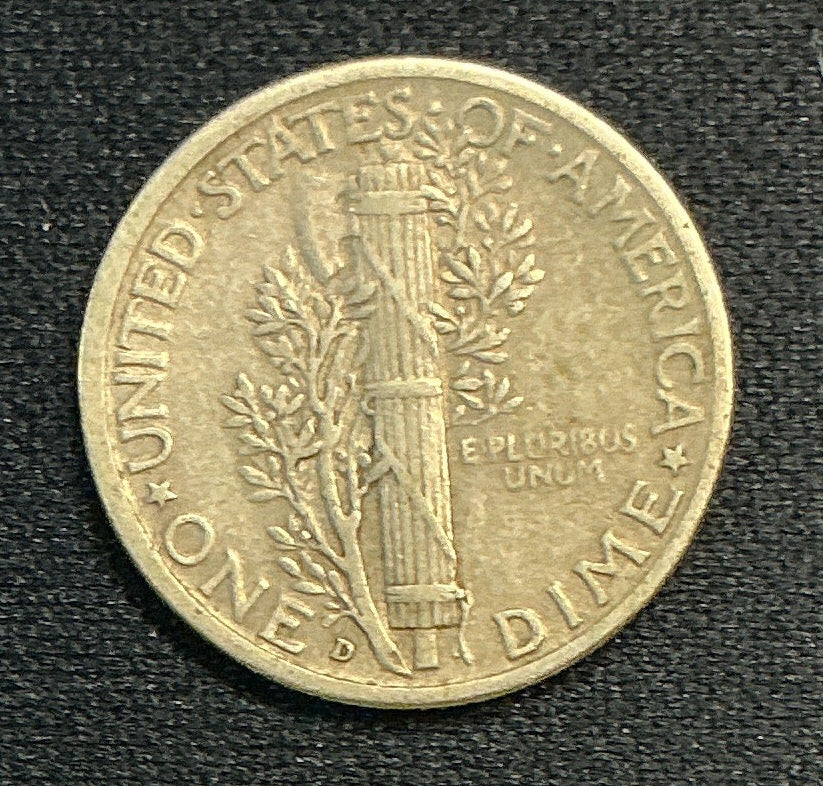 1941-D Mercury Dime, Very Fine Circulated Coin, Store #DE0680