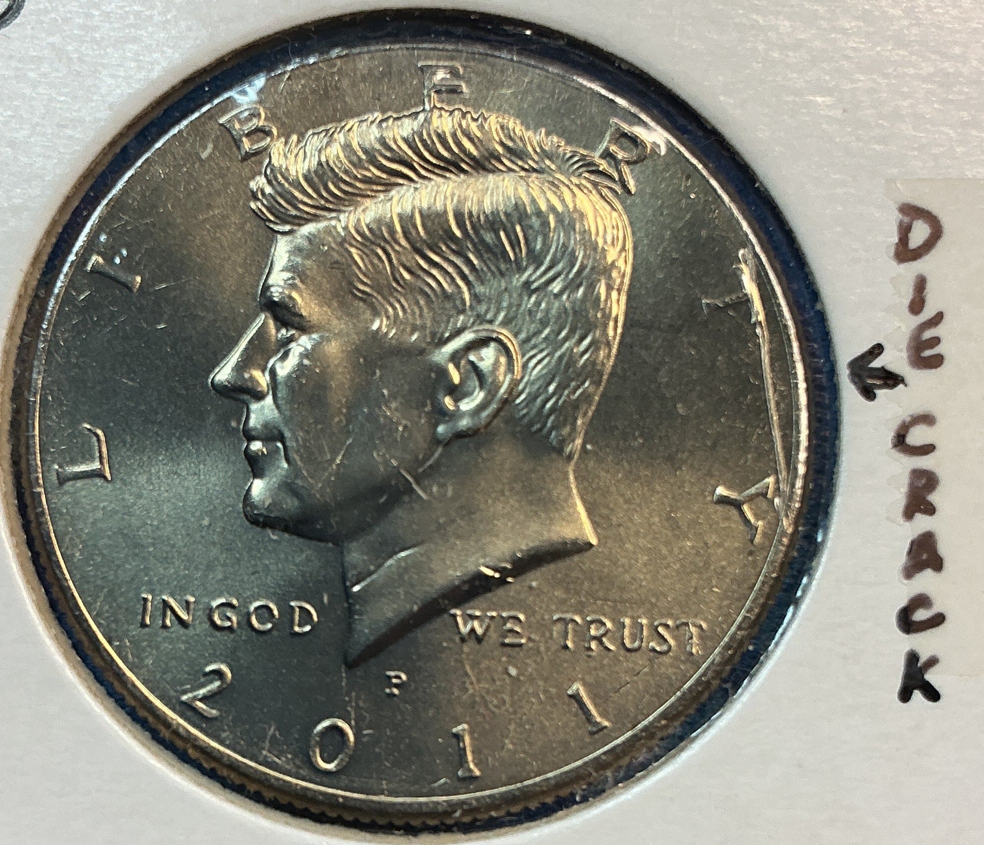 2011-P Kennedy Half Dollar. Modern Half. Gem UN-Circulated. Store #HR1838