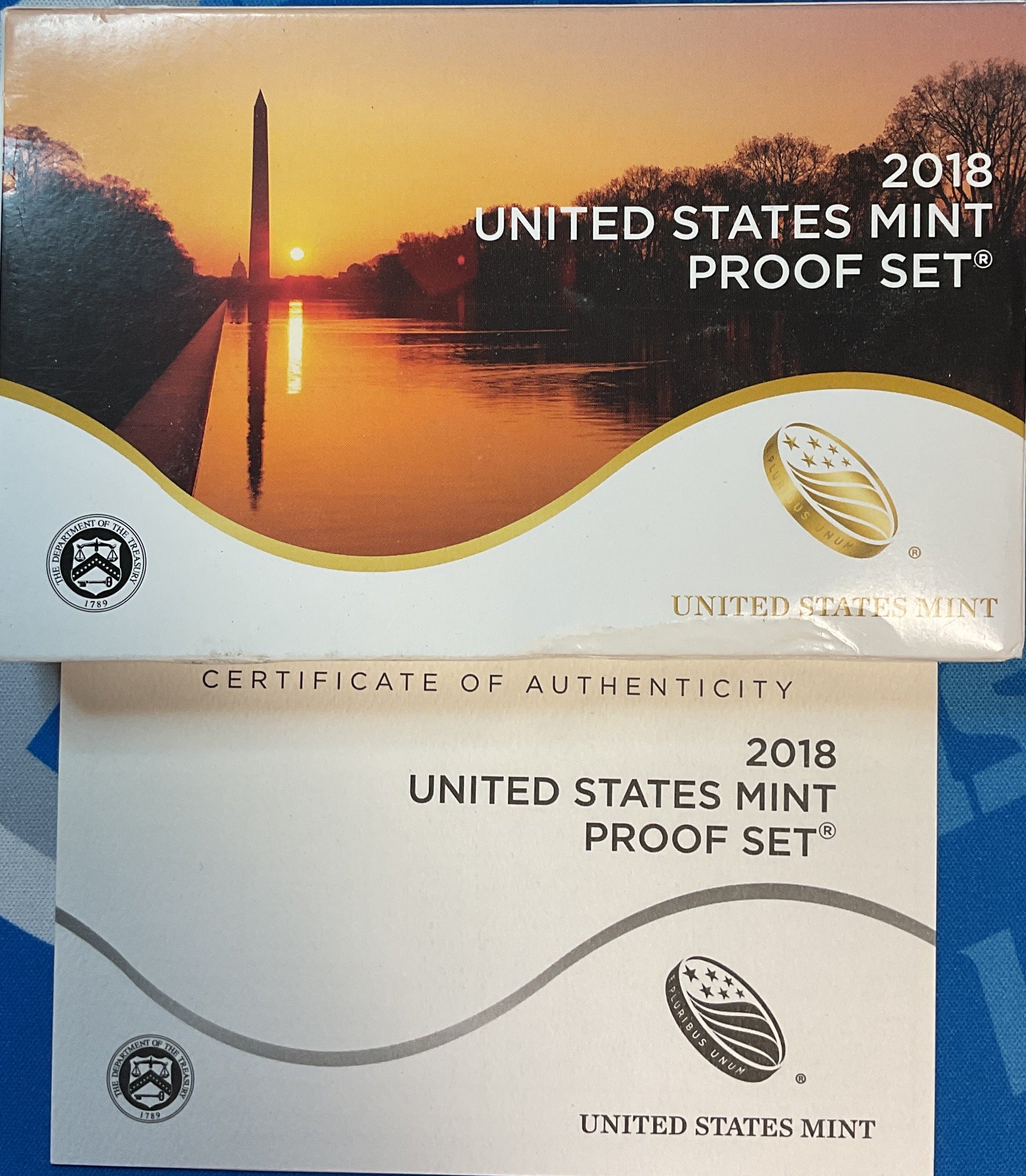 2018 Proof Set, 10 Coin Proof Set, Encased in Original Government Packaging.