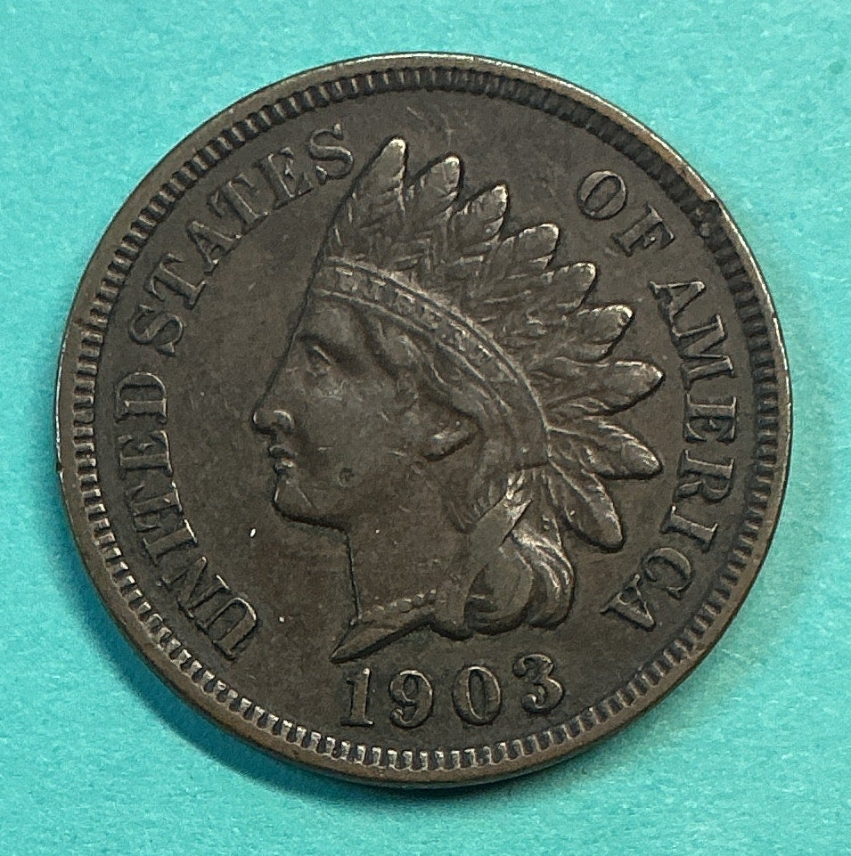 1903 Indian Head Cent, Extra Fine Circulated Coin, Store #CT0650
