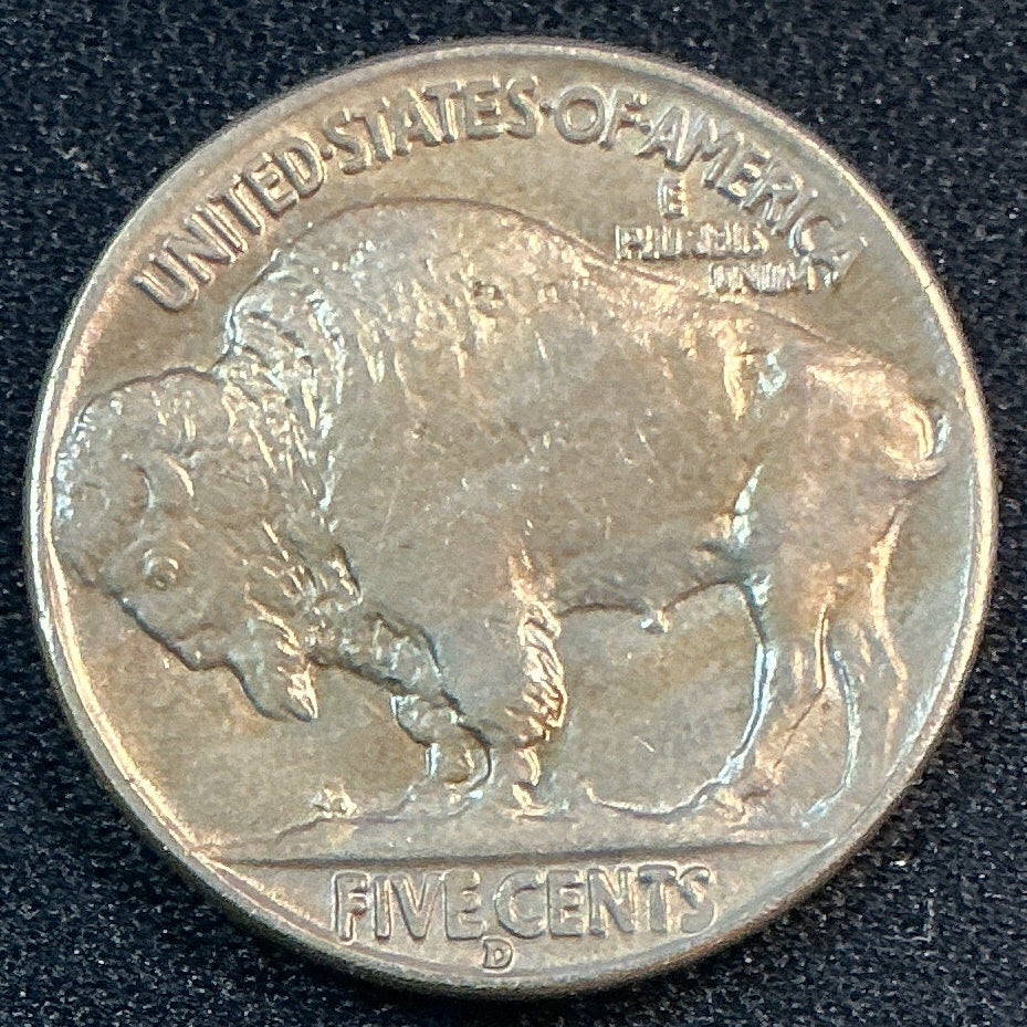 1936-D Buffalo Nickel, About Uncirculated Coin, Store #NL1102