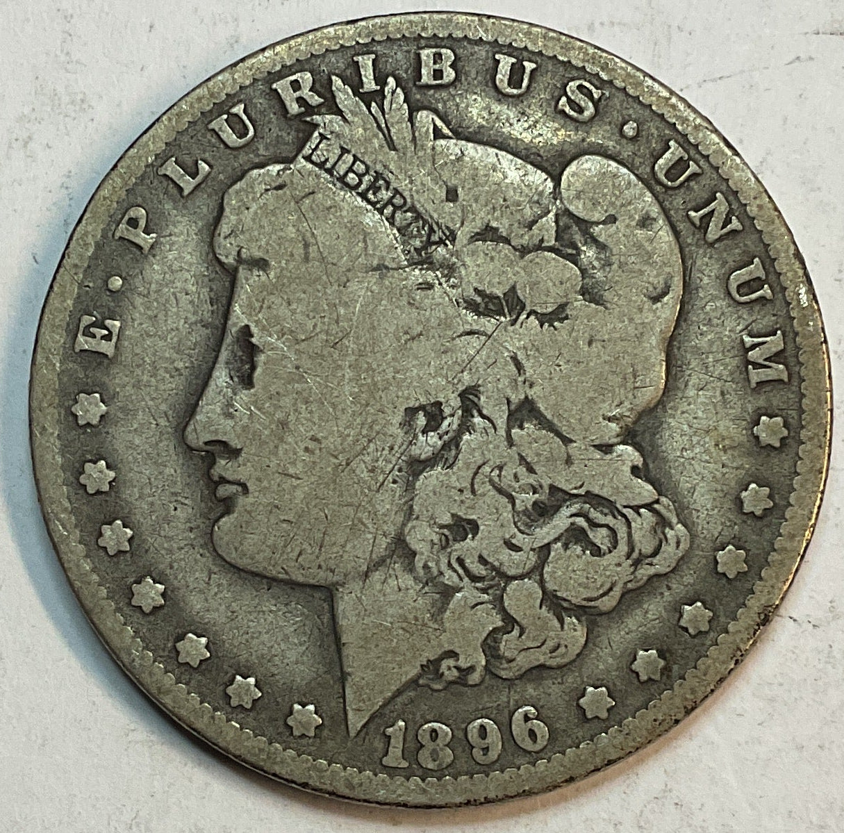 1896-O Morgan Silver Dollar, Very Ribbon Circulated Coin, Store #DR0911