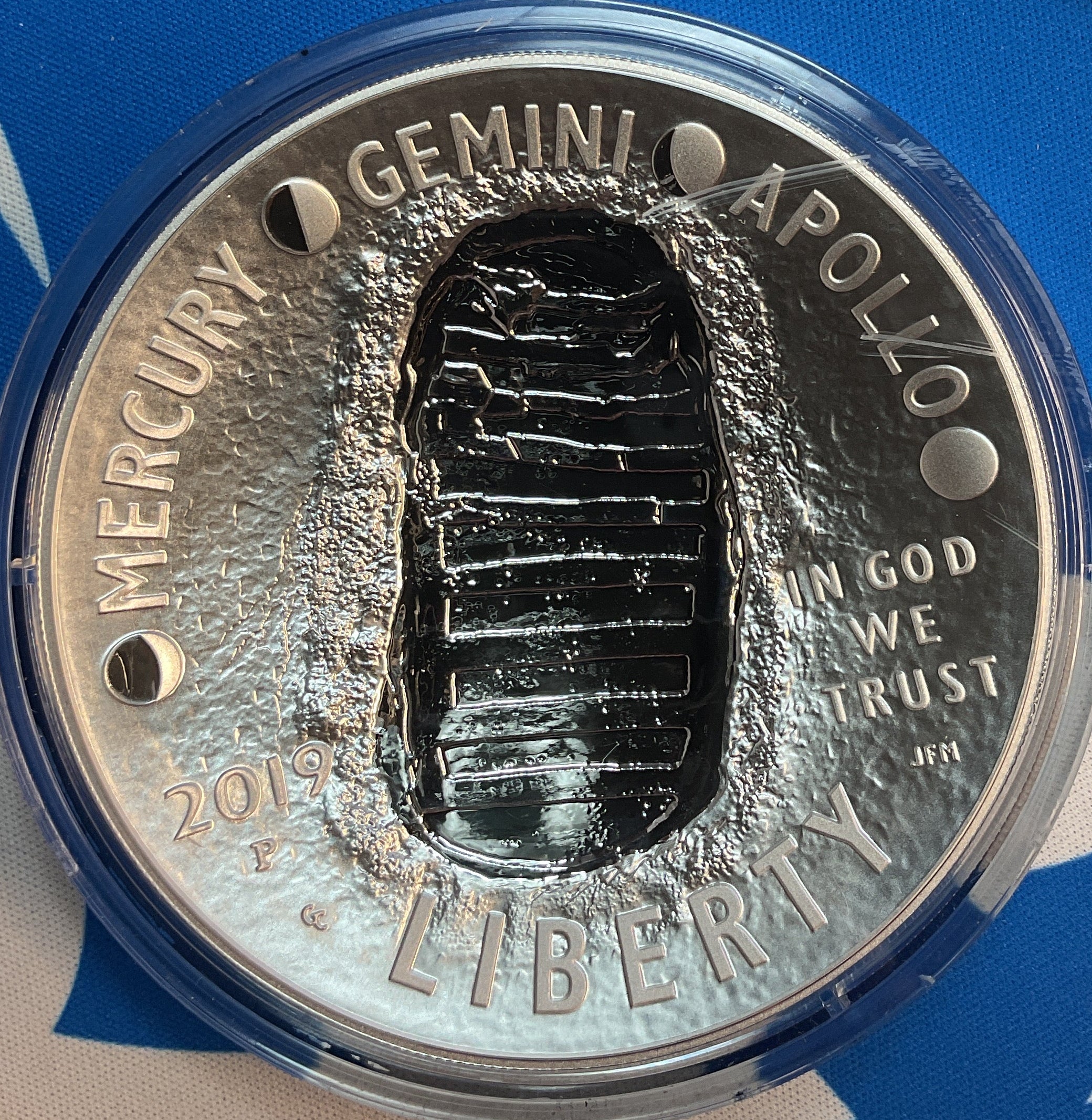 2019 Apollo 11 50th Anniversary 5 Troy Ounce Proof Silver Coin, U.S. Mint, #SR061