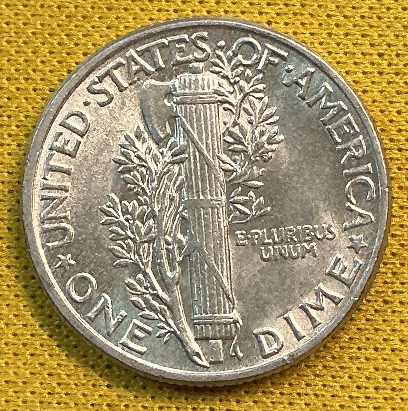 1945 Mercury Dime, Mint State Uncirculated Coin, Store #DE0699