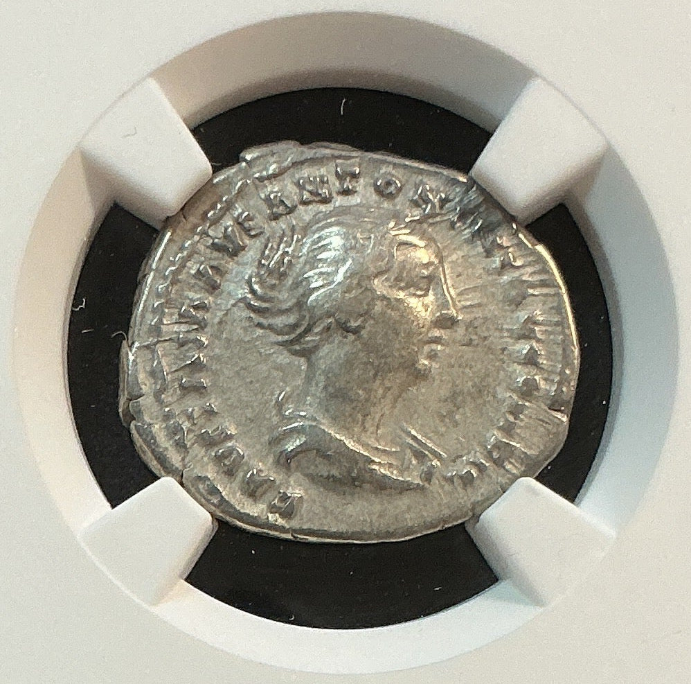 Ancient Coinage, VF, Roman Empire, Faustina Jr., AD 147-175/6, Store #AT0044