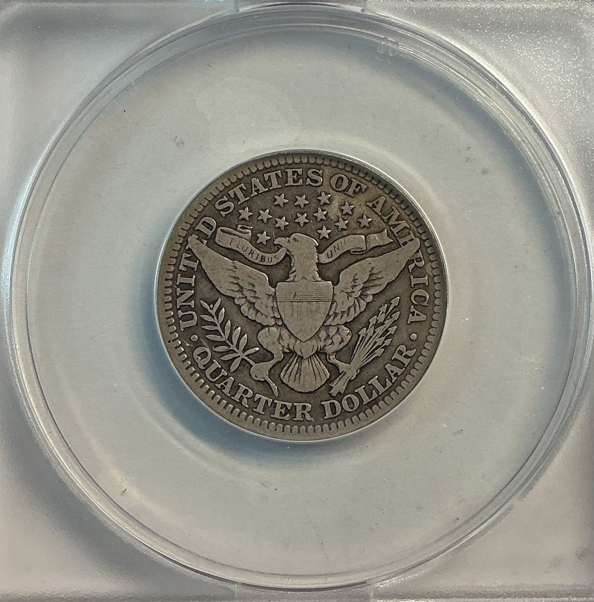 1912 Barber Quarter, ANACS Fine 12. Store #QR1497