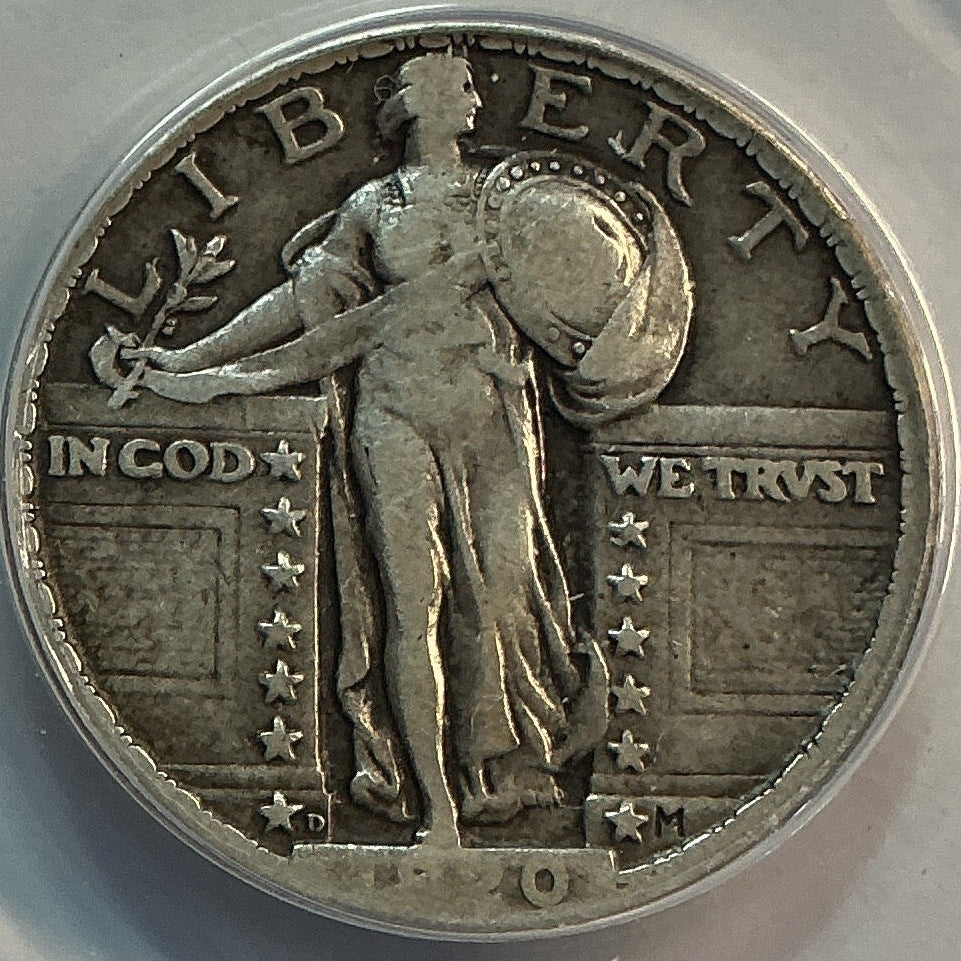 1920-D Standing Liberty Quarter, ANACS F-15, Store #QR1613