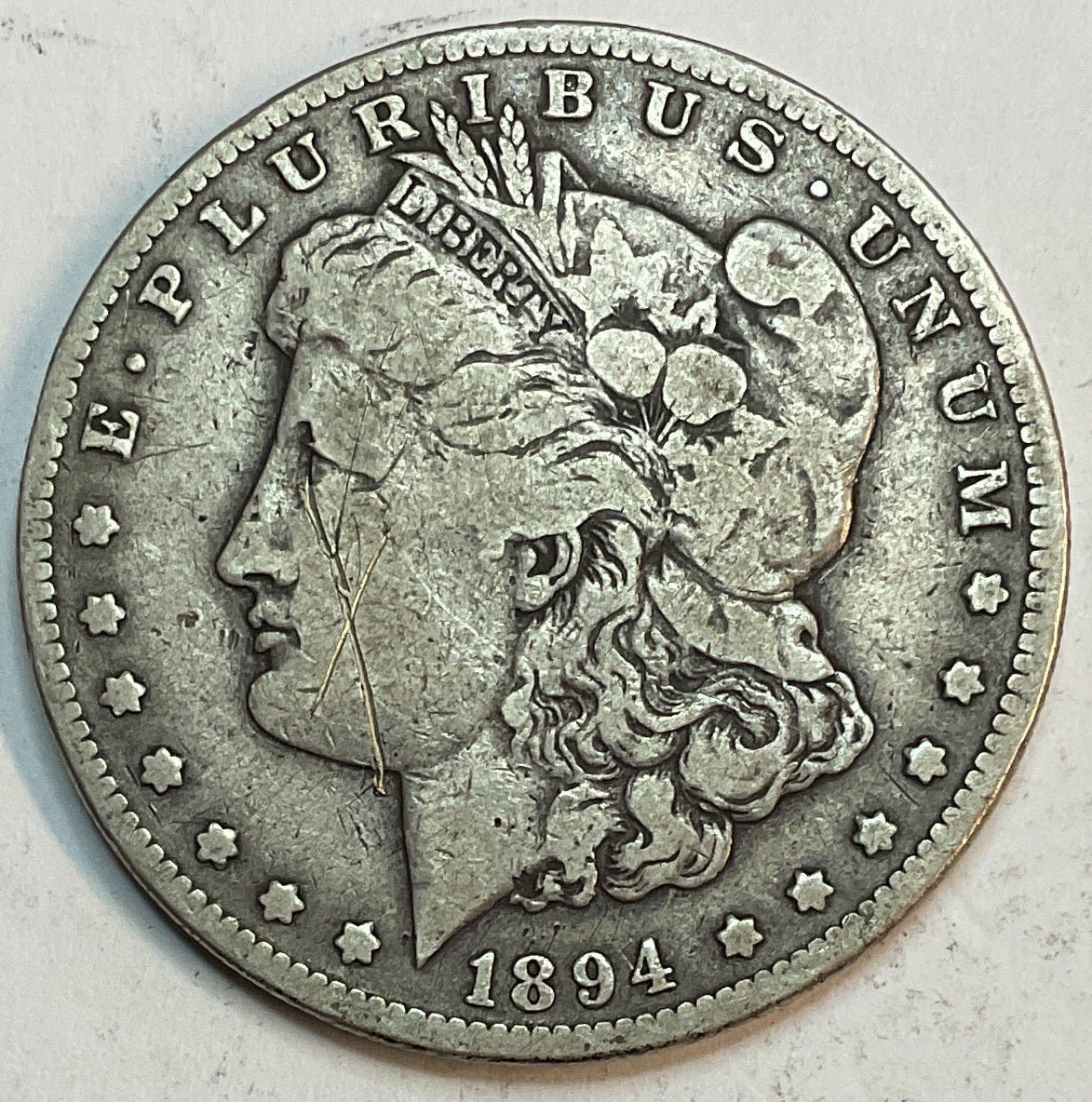 1894-S Morgan Silver Dollar, Very Fine Detailed, Circulated Coin, Store #DR0909