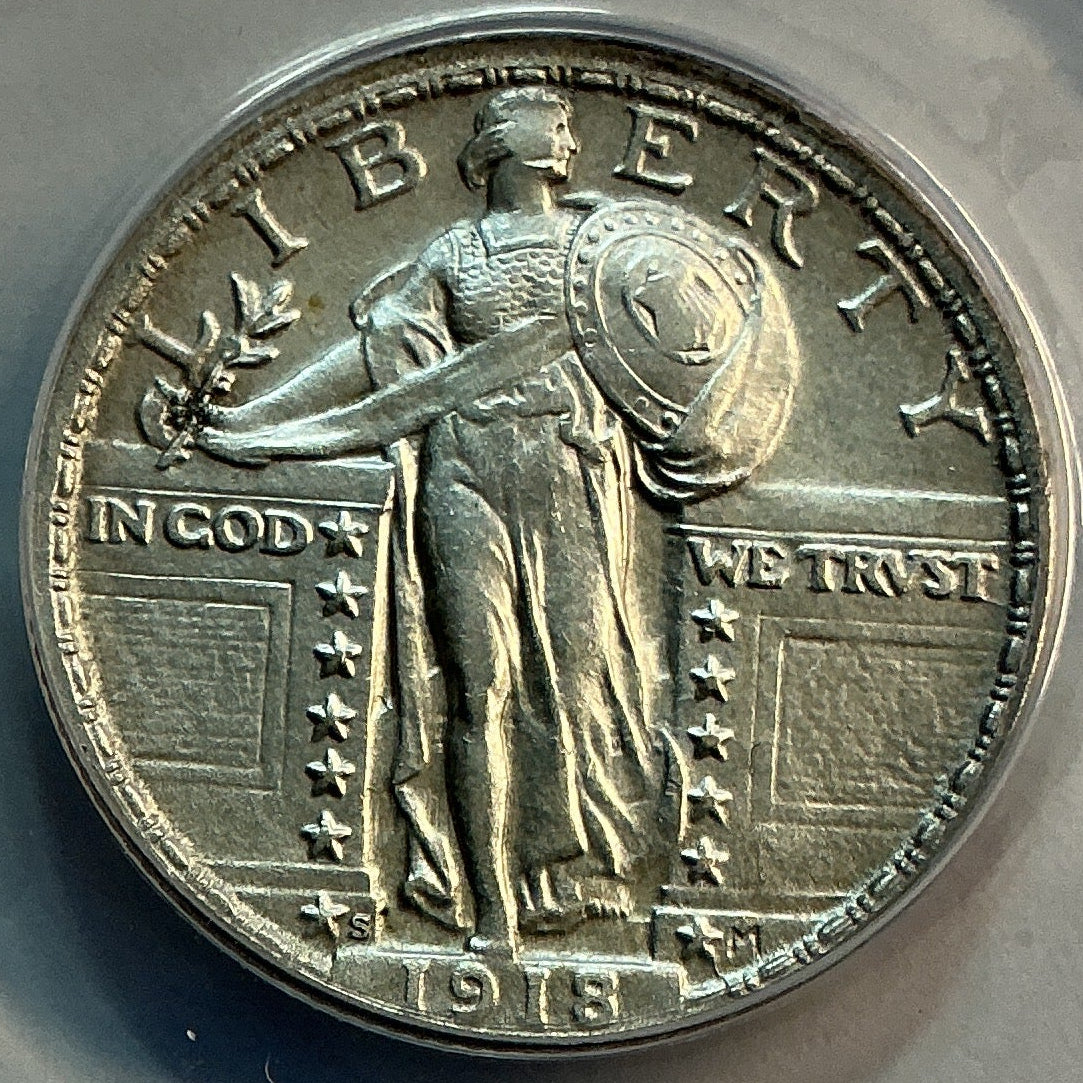 1918-S Standing Liberty Quarter, *Corroded* ANACS AU-50, Store #QR1608