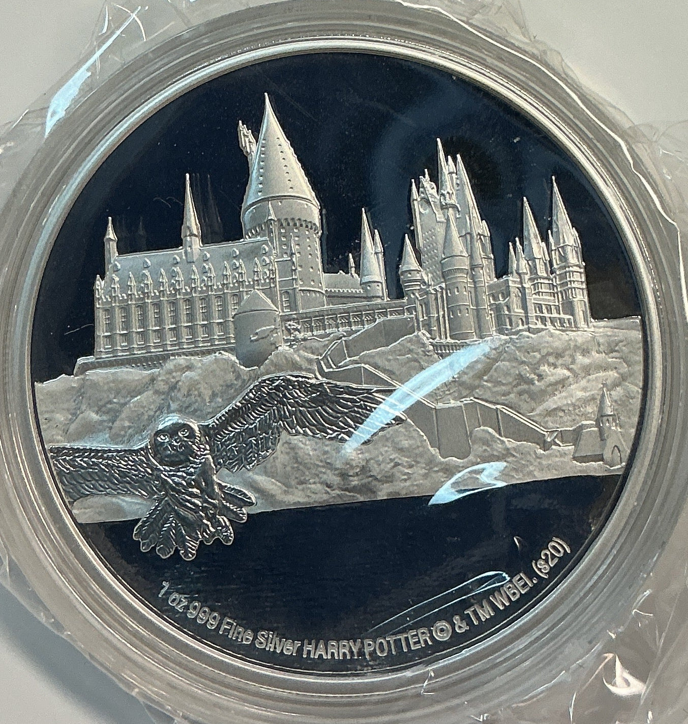 2020 Harry Potter Silver Coin, Hogwarts Castle .999 Silver Coin, 1 Troy Ounce, Store #SR173