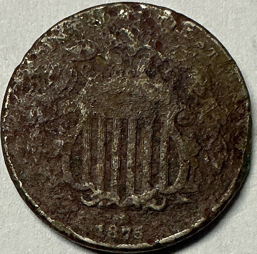 1876 Shield Nickel, Good Circulated Coin, Details, Store #NL678