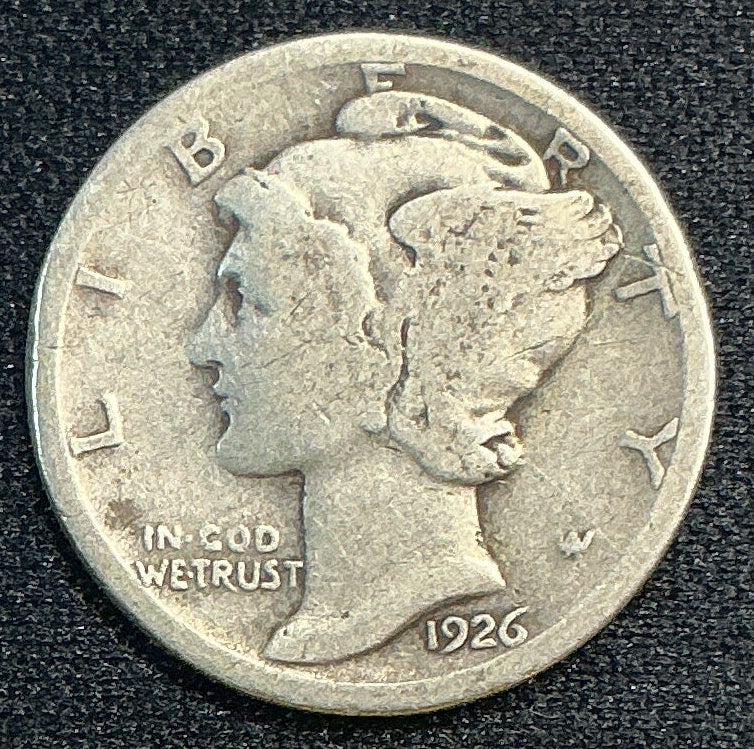 1926 Mercury Dime, Good Circulated Coin, Store #DE0545