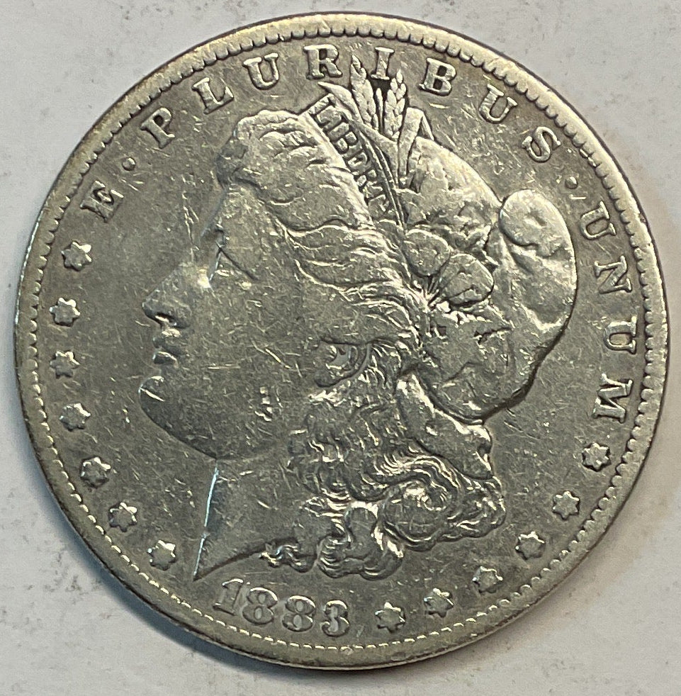1883 Morgan Dollar, Fine Circulated Coin, Store #DR0862