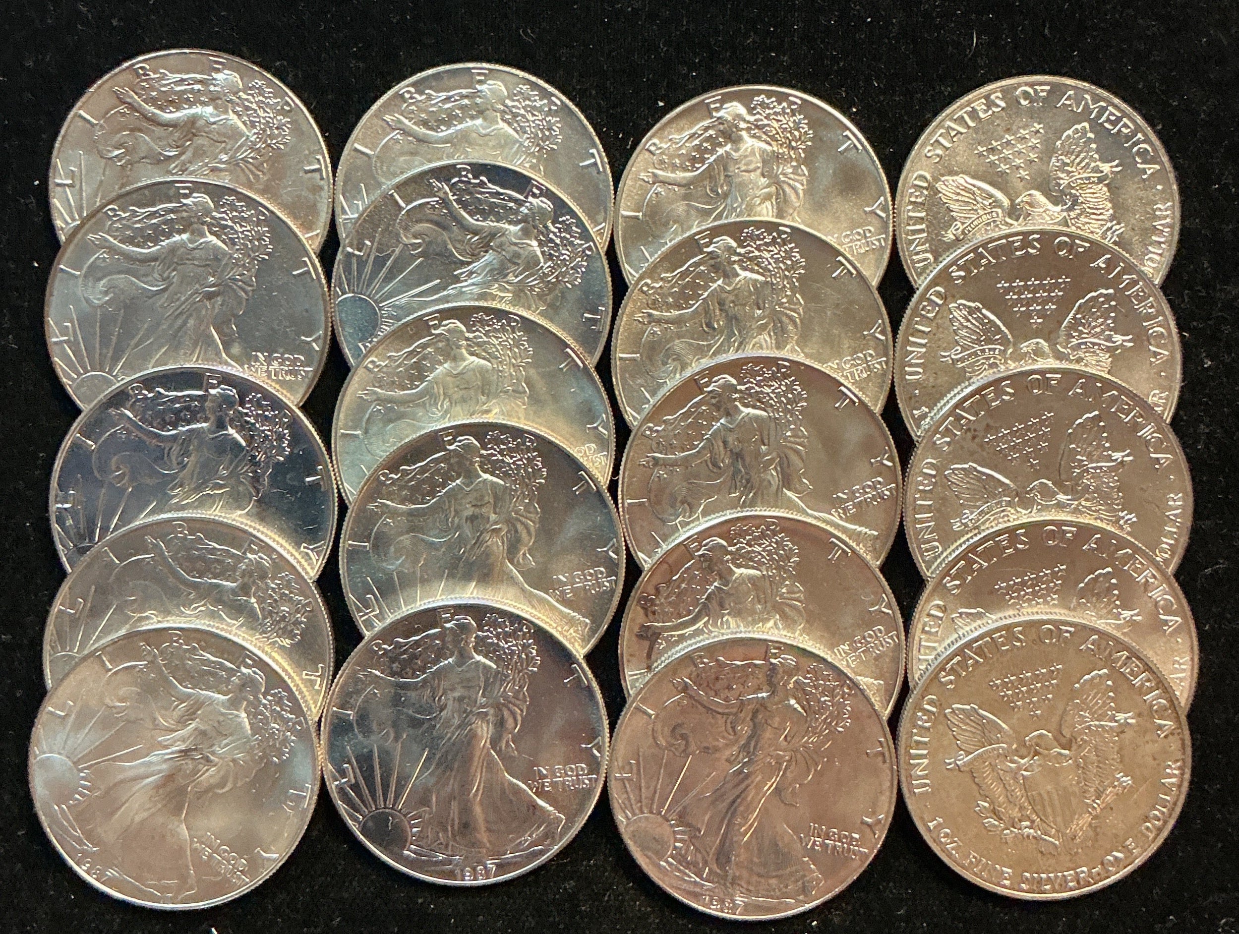 1987 American Silver Eagle Rolls. Store #SR025