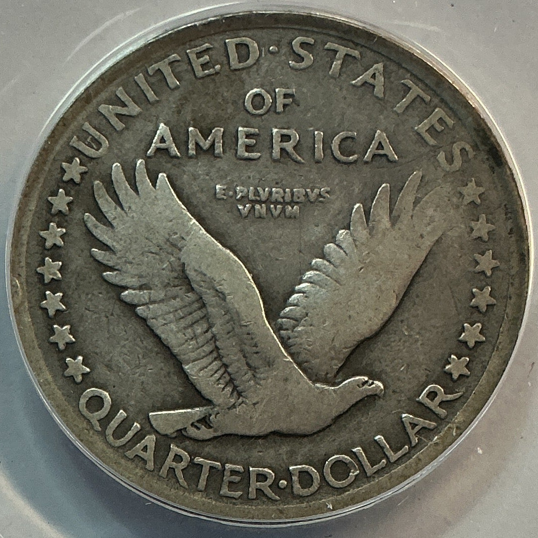 1917-S Standing Liberty Quarter., Type-1., ANACS F-12, Store #QR1602